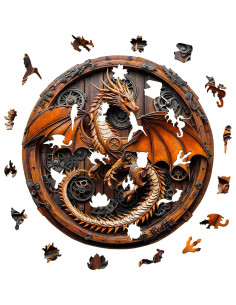 Rompecabezas 3D de Madera KAAYEE Dragón Mecánico 100 Piezas 2