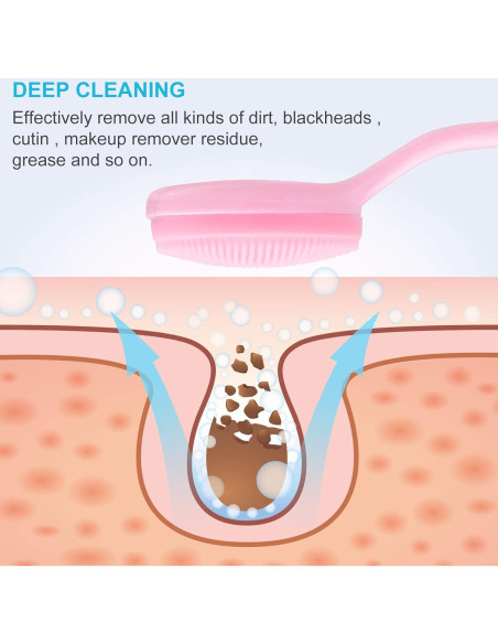 Paquete de 2 Cepillos de Limpieza Facial HINZIC - Silicona