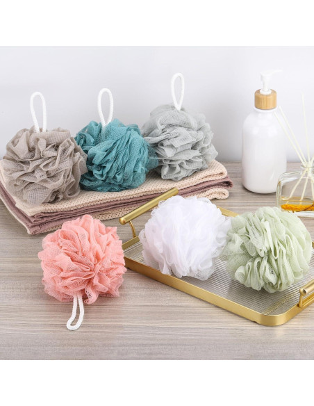 Esponjas de Ducha Exfoliantes BTYMS - Set de 6 Piezas 15cm