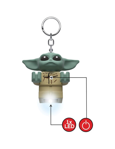 Llavero de Luz LEGO Star Wars The Mandalorian Grogu 5 cm