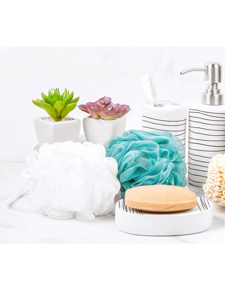 Esponjas de Ducha Exfoliantes BTYMS - Set de 6 Piezas 15cm