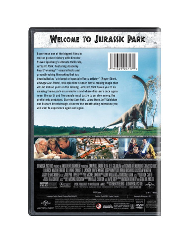 Película Parque Jurásico DVD - Steven Spielberg - 2h07min