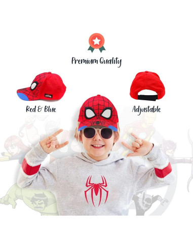 Sombrero 3D Spider-Man Marvel para Niños 3-9 Años