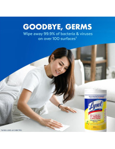 Toallitas Desinfectantes Lysol 80 Unidades Paquete de 3 Multiusos 2