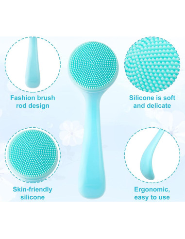 Paquete de 2 Cepillos de Limpieza Facial HINZIC - Silicona