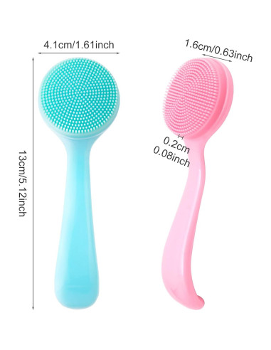 Paquete de 2 Cepillos de Limpieza Facial HINZIC - Silicona