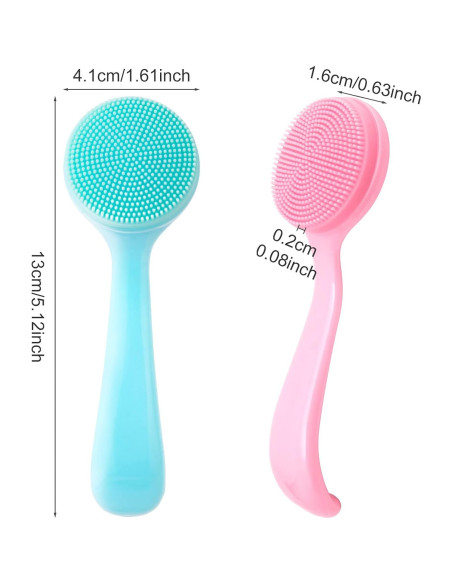 Paquete de 2 Cepillos de Limpieza Facial HINZIC - Silicona