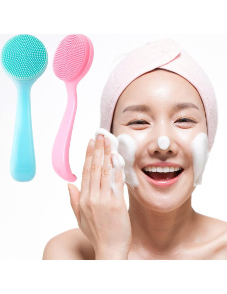 Paquete de 2 Cepillos de Limpieza Facial HINZIC - Silicona