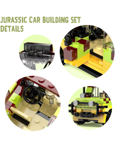 Juego de Construcción de Autos Jurassic Tenhorses 309 Pcs