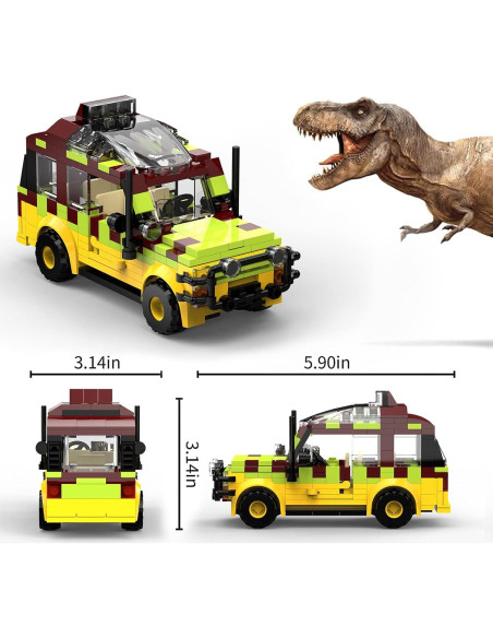 Juego de Construcción de Autos Jurassic Tenhorses 309 Pcs