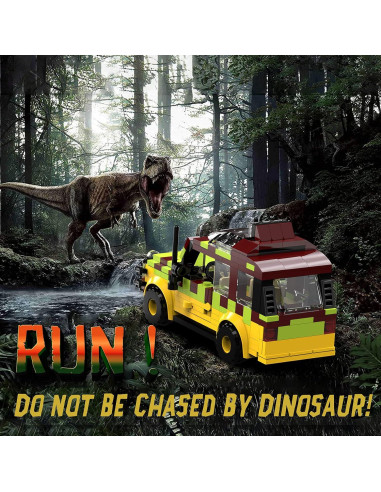 Juego de Construcción de Autos Jurassic Tenhorses 309 Pcs