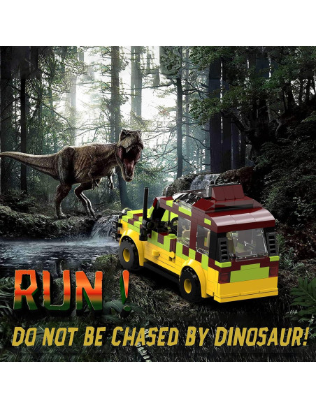 Juego de Construcción de Autos Jurassic Tenhorses 309 Pcs