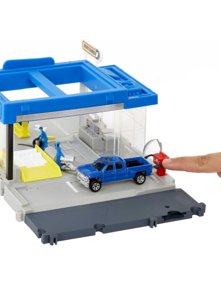Juego de Taller de Autos Matchbox con Chevy Silverado y Figuras Juego de Taller de Autos Matchbox con Chevy Silverado y Figuras