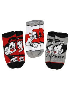 Conjunto de 3 Calcetines Tobilleros Bioworld Animaniacs Unisex