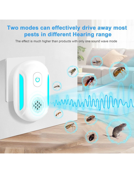 Repelente Ultrasónico de Insectos Gotrays HK-312, 6 Piezas