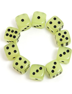 Paquete de 10 Dados D6 Brillantes SmartDealsPro 14mm 2