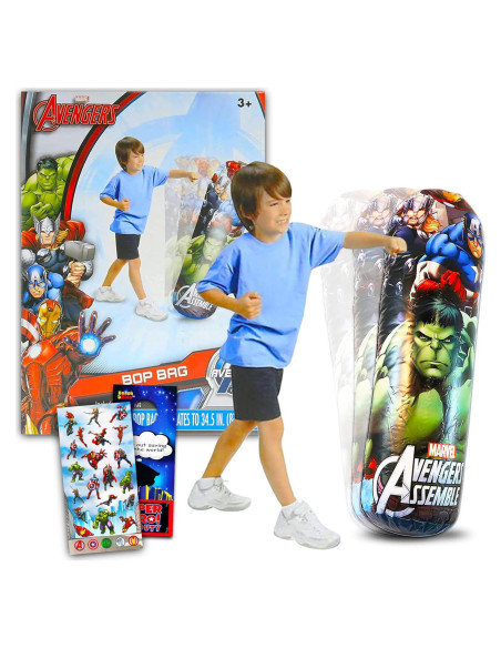 Conjunto Bolsa Bop Inflable Marvel Avengers 87.6 cm - 3 Piezas