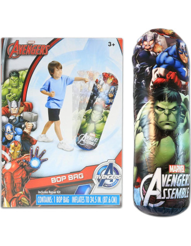 Conjunto Bolsa Bop Inflable Marvel Avengers 87.6 cm - 3 Piezas