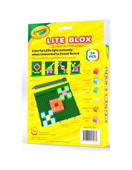 E-Blox Crayola Lite Blox - Rejilla LED 24 Ladrillos para Niños