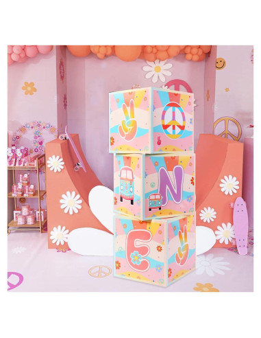 Decoraciones de Cumpleaños Groovy One - 3 Cajas de Globos 30 cm