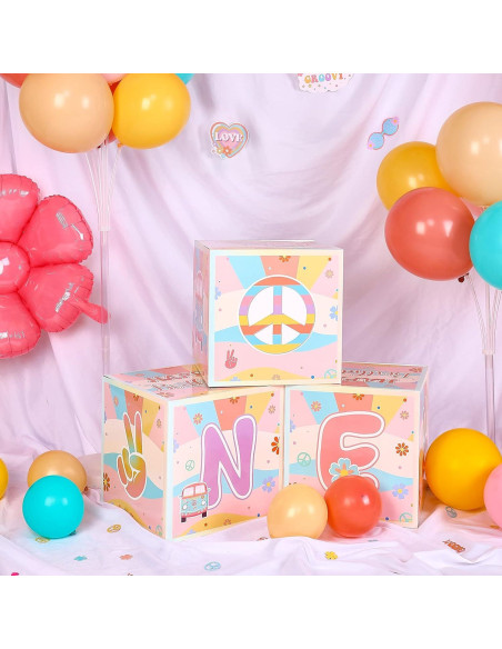 Decoraciones de Cumpleaños Groovy One - 3 Cajas de Globos 30 cm