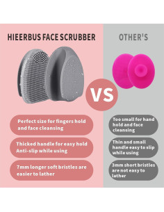Exfoliador Facial de Silicona HieerBus - 2 Piezas, Limpieza Profunda 2
