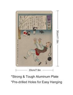 Cartel Decorativo de Metal 20x30 cm Hombre Chino Genérico 2