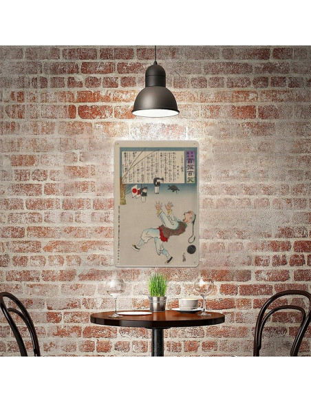 Cartel Decorativo de Metal 20x30 cm Hombre Chino Genérico