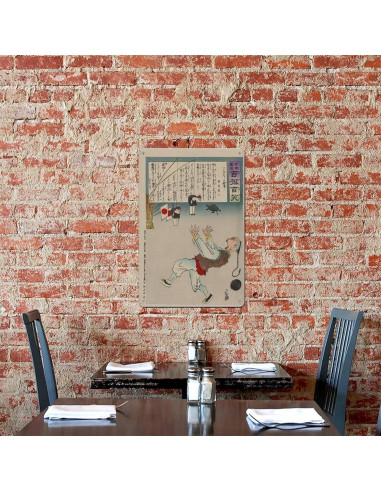 Cartel Decorativo de Metal 20x30 cm Hombre Chino Genérico