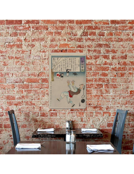 Cartel Decorativo de Metal 20x30 cm Hombre Chino Genérico