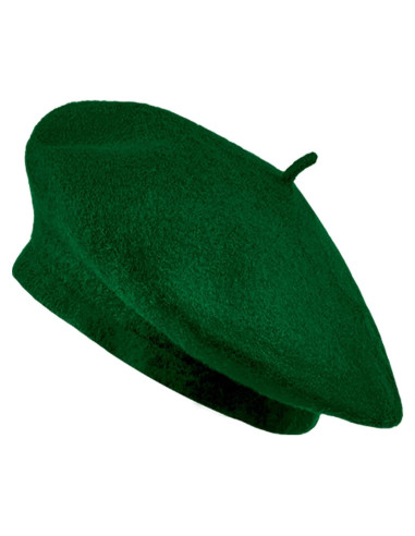 Boina Francesa para Dama Verde Oscuro - 27 cm de Diámetro