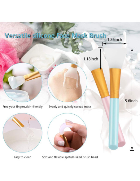 Kit de Cepillos Exfoliantes de Silicona Yokilly - 6 Piezas