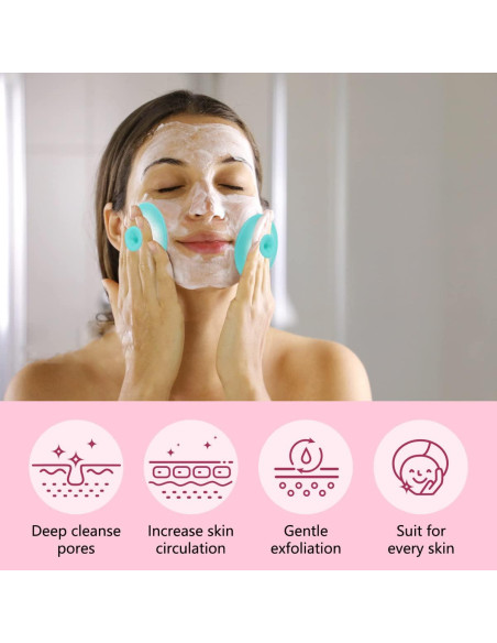 Kit de Cepillos Exfoliantes de Silicona Yokilly - 6 Piezas