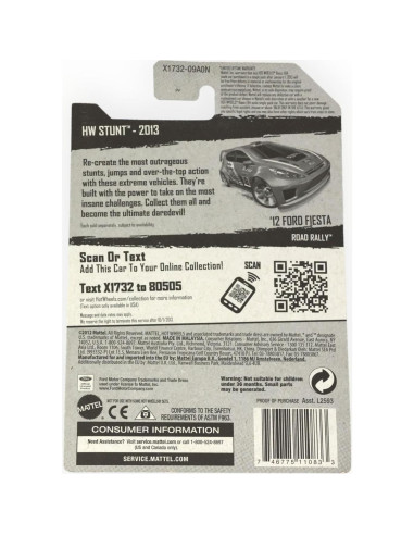 Hot Wheels Ford Fiesta Caza del Tesoro 2013 7.62 cm