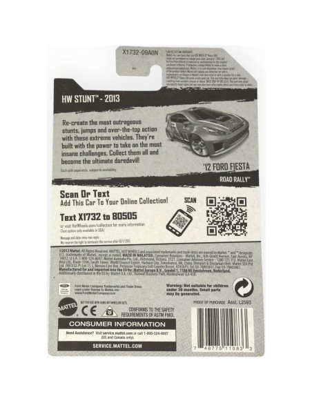 Hot Wheels Ford Fiesta Caza del Tesoro 2013 7.62 cm