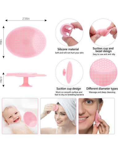 Kit de Cepillos Exfoliantes de Silicona Yokilly - 6 Piezas