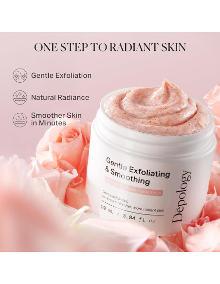 Exfoliante Facial Microdermoabrasión Depology 155g - Suave con Nuez y Jojoba