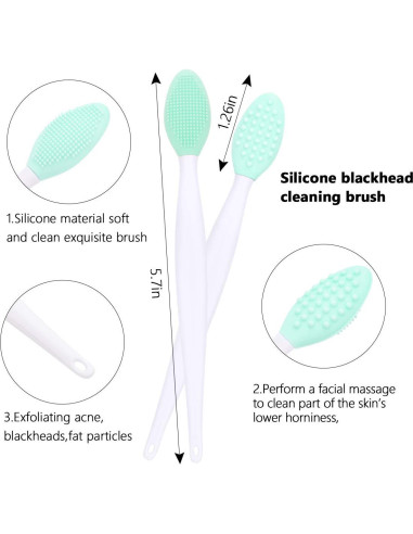 Kit de Cepillos Exfoliantes de Silicona Yokilly - 6 Piezas