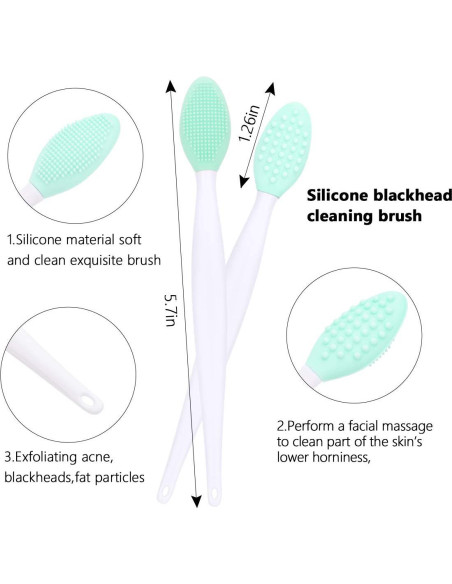 Kit de Cepillos Exfoliantes de Silicona Yokilly - 6 Piezas