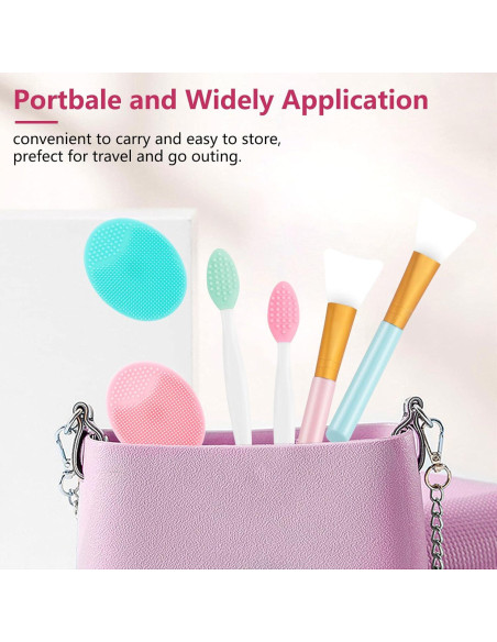 Kit de Cepillos Exfoliantes de Silicona Yokilly - 6 Piezas