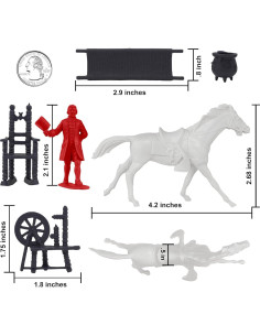 Juego de Figuras Coloniales BMC Rojo 21pc Guerra Revolucionaria 2