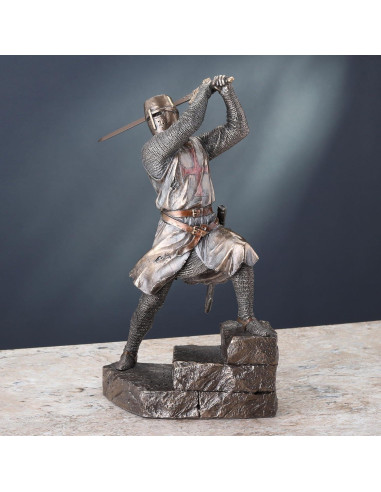 Estatua Caballero Templario Veronese 29.21 cm en Bronce Frío