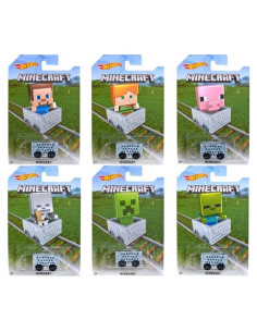 Hot Wheels Minecraft Minecart 6PCS - Carritos 1:64
