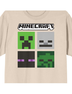 Camiseta Mujer Minecraft Cuello Redondo Manga Corta Algodón 2