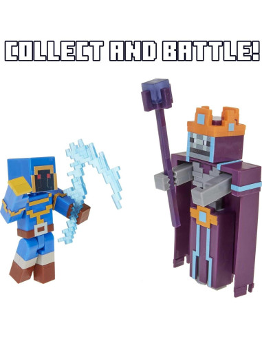 Figuras de Batalla Minecraft Dungeons Mattel 8.26 cm 2-Pack