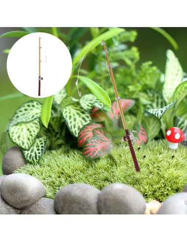Caña de Pescar Miniatura 1:12 Cauaoa - Accesorio Casa de Muñecas