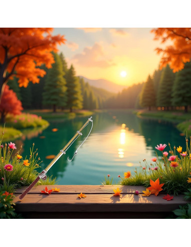 Caña de Pescar Miniatura 1:12 Cauaoa - Accesorio Casa de Muñecas