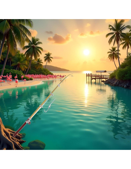 Caña de Pescar Miniatura 1:12 Cauaoa - Accesorio Casa de Muñecas