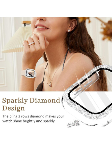 Funda Brillante Newlibery para Apple Watch 40mm con Protector HD