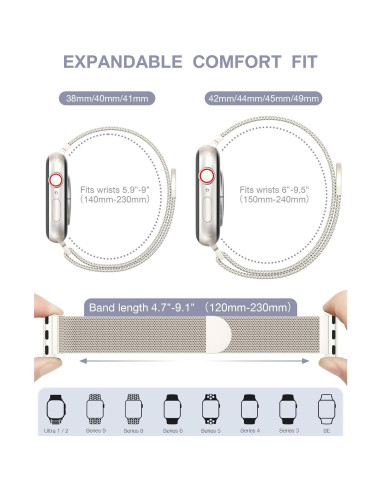 Banda de Acero Inoxidable BRG para Apple Watch 38-49mm